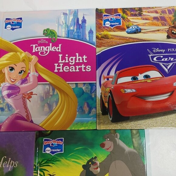 Story Reader Me Reader Book Lot Of 5 Disney Lion King Cars Tangled Jungle Book - Picture 4 of 6